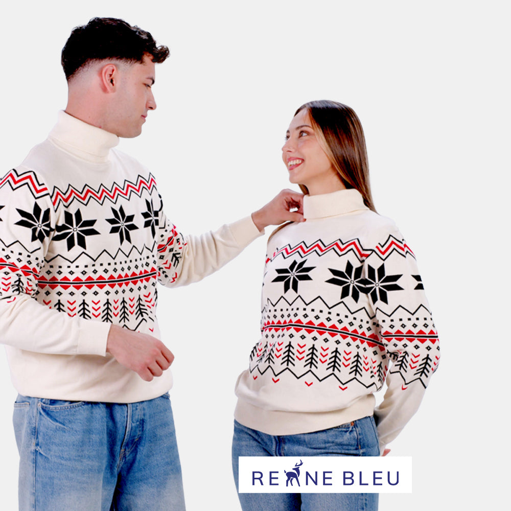 Weihnachtspullover für Paare aus Bio-Baumwolle Après-Ski
