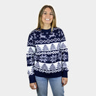Weihnachtspullover für Paare Blau Nordpol Damen

