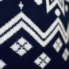 Weihnachtspullover für Paare Blau mit Nordische und Rentieren-Sternen 
