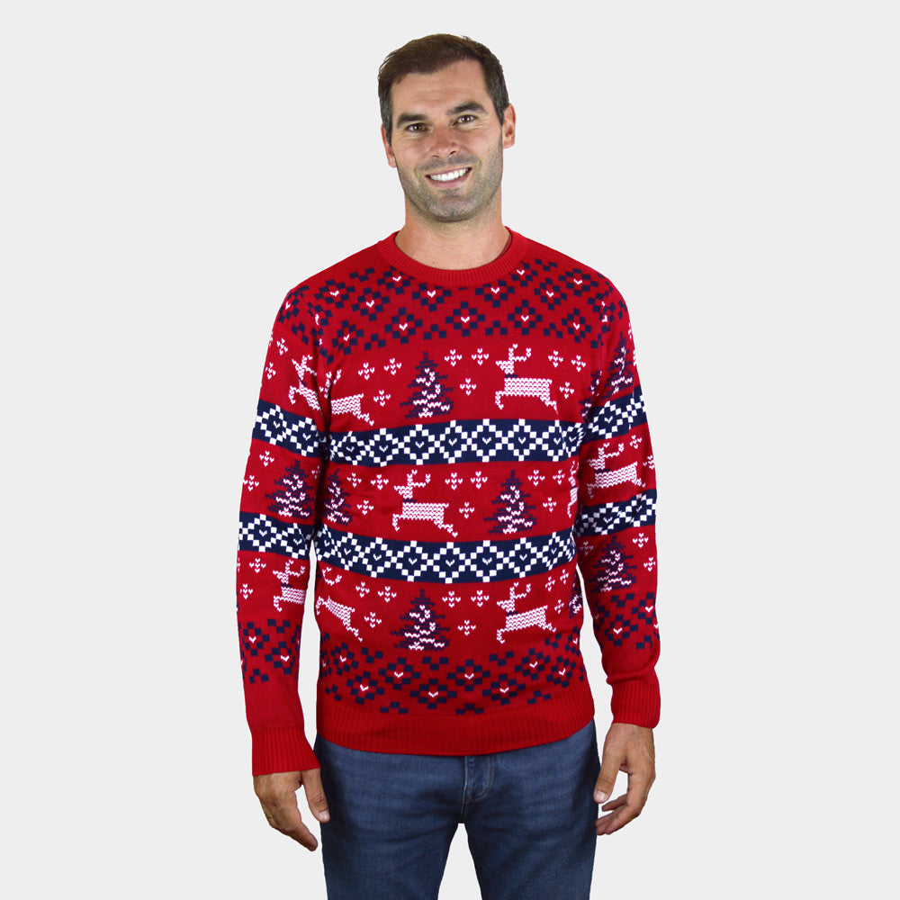 Weihnachtspullover für Paare Rot Canada Herren
