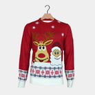 Weihnachtsmann Kinder Weihnachtspullover mit und Rentier Rudolph
