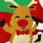 Weihnachtspullover Rot Weihnachtsmann winkendem Rentier
